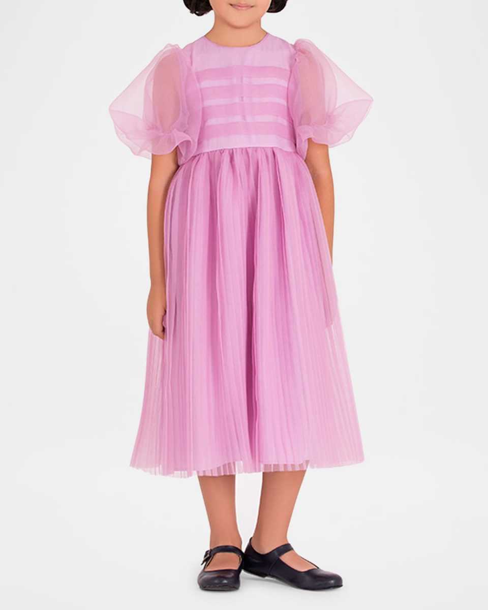 Girl's Flowy A-Line Organza Dress, Size 3T-12