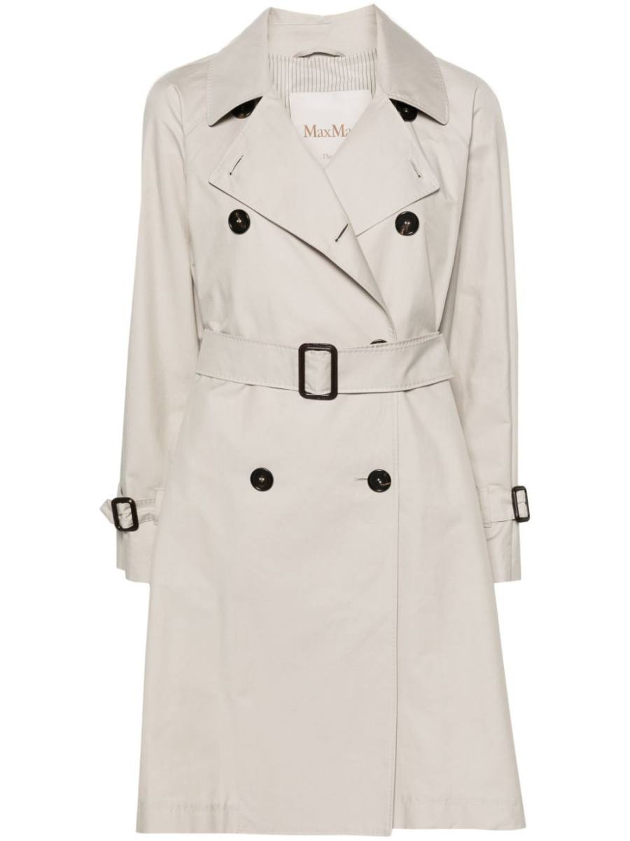 double-breasted trench coat