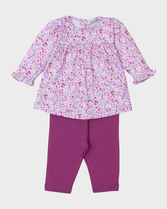 Girl's Unique Unicorns Two-Piece Set, Size 3M-24