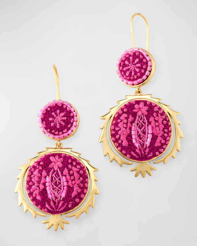 Agadir Earrings, Hot Pink