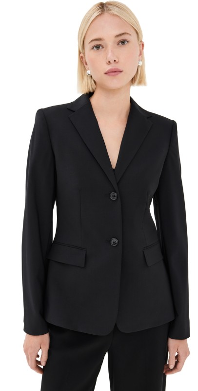 Theory Single Breasted Slim Blazer Black