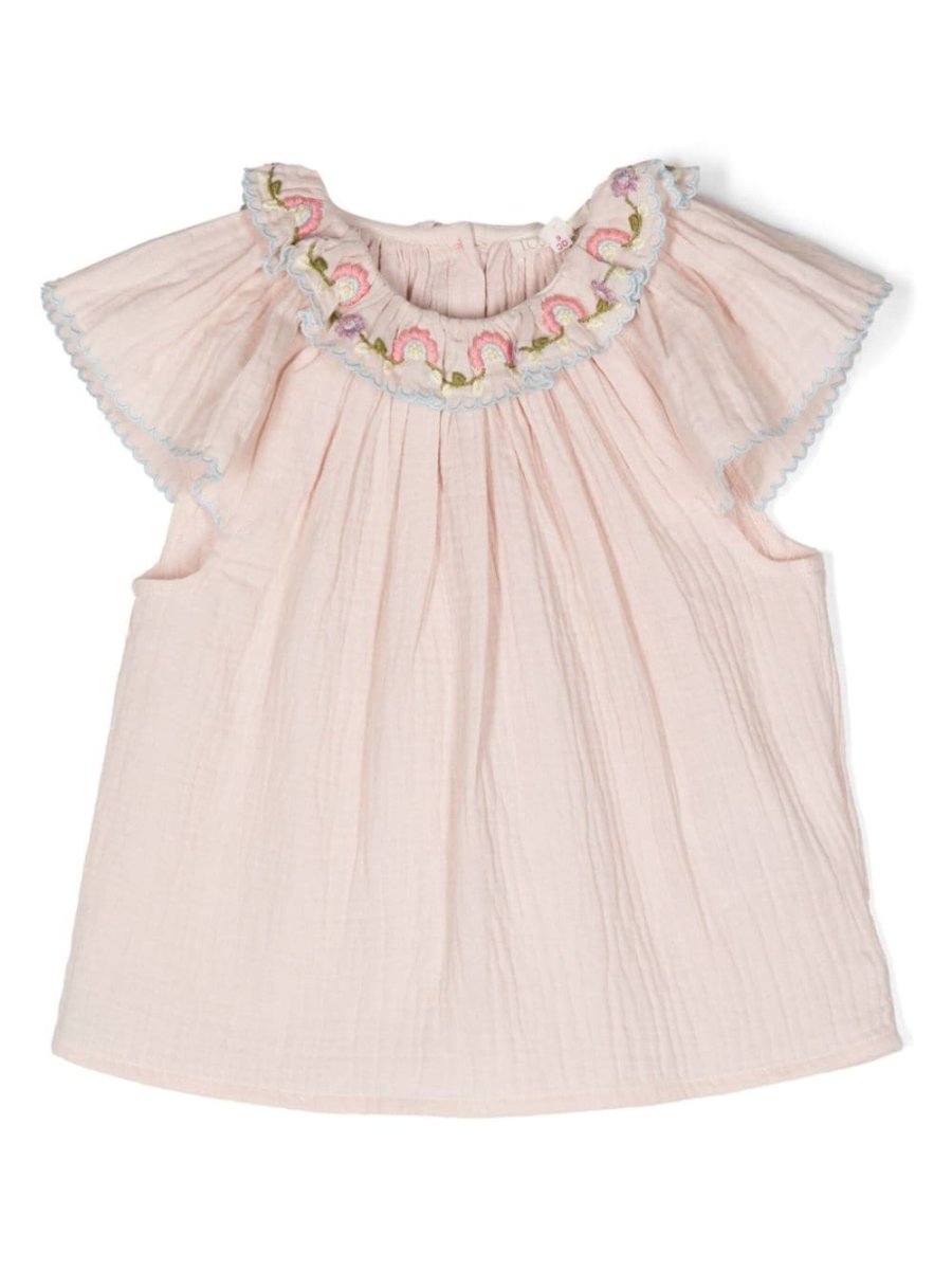 Antoinette floral-embroidered blouse