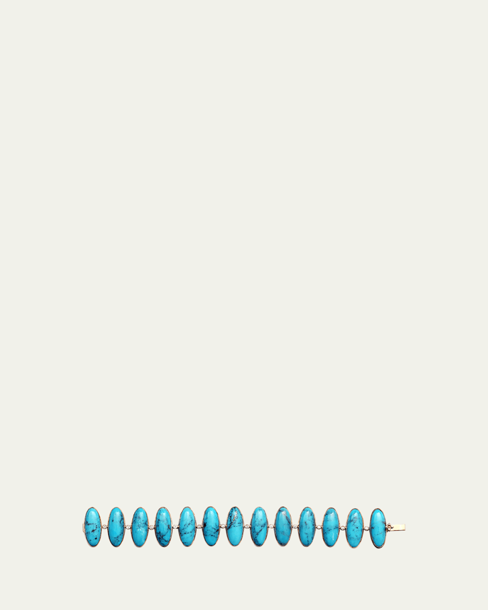Turquoise and Diamond Bracelet in 18K Gold