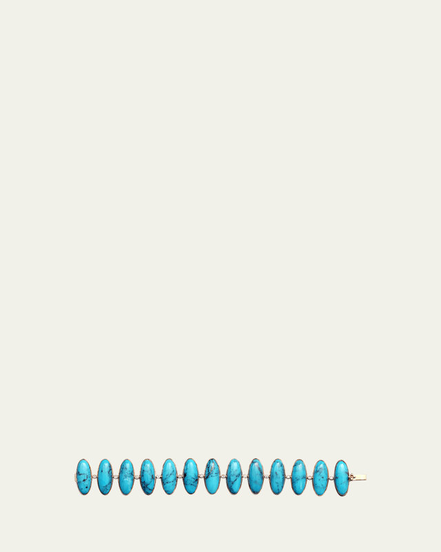 Turquoise and Diamond Bracelet in 18K Gold