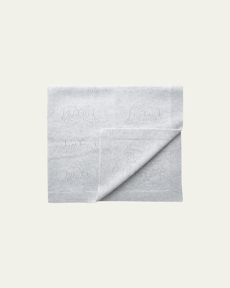 Kid's Pointelle Angel Wings Cashmere Blanket
