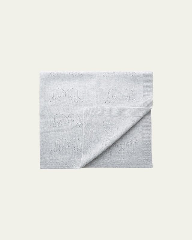 Kid's Pointelle Angel Wings Cashmere Blanket
