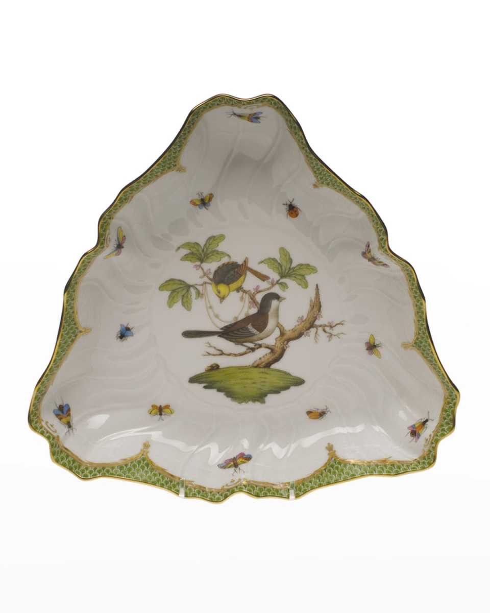 Rothschild Bird Green Triangle Dish