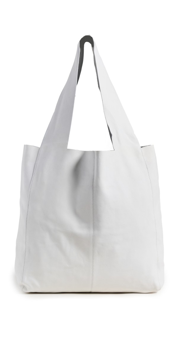 St. Agni Suede Soft Tote Cool White