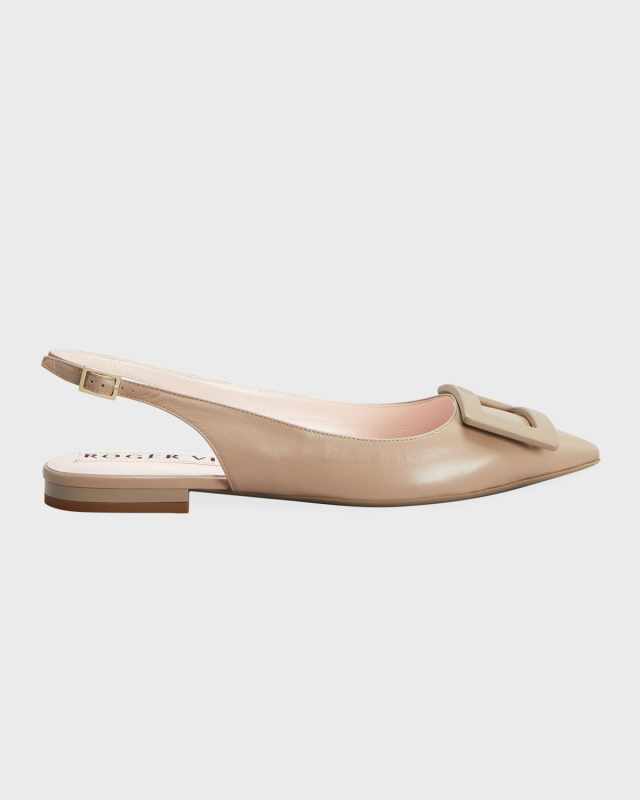 Slingback Buckle Ballerina Flats