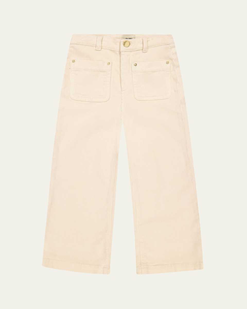Girl's Lily Wide Leg Corduroy Pants, Size 4-6