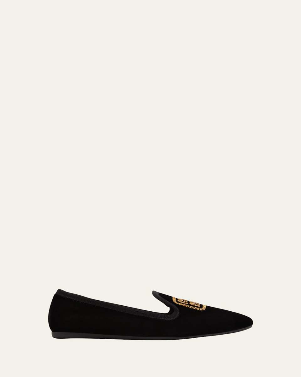 Pantofola Velvet Logo Loafers