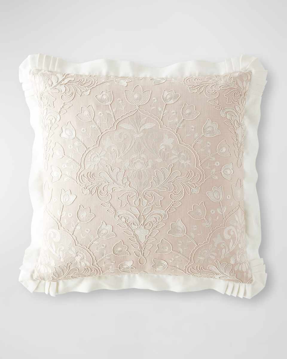 Tulip Embroidered Reversible Euro Sham