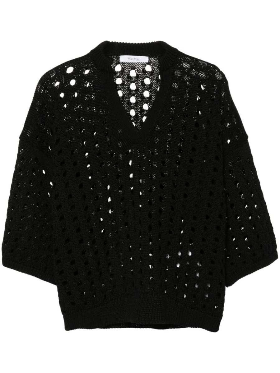 open-knit cotton jumper