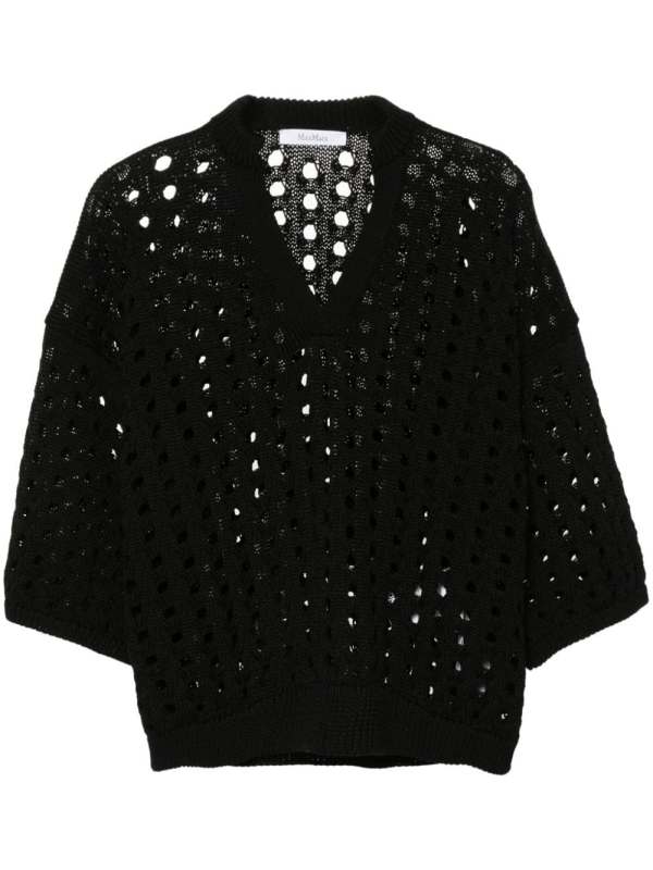 open-knit cotton jumper