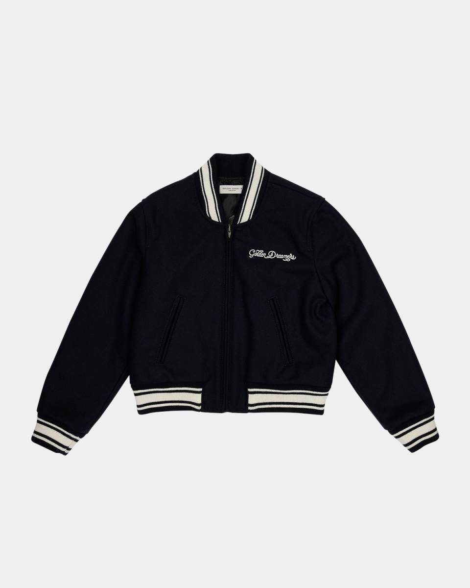 Girl's Golden Dreamers Embroidered Bomber Jacket, Size
