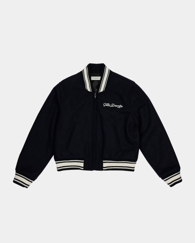 Girl's Golden Dreamers Embroidered Bomber Jacket, Size
