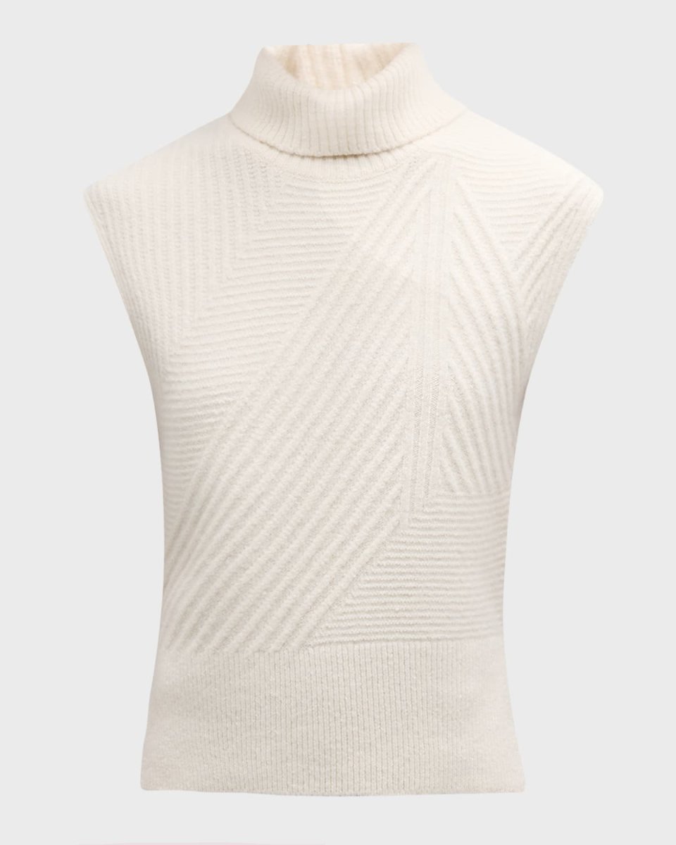 Aaron Alpaca Knit Sleeveless Turtleneck Sweat