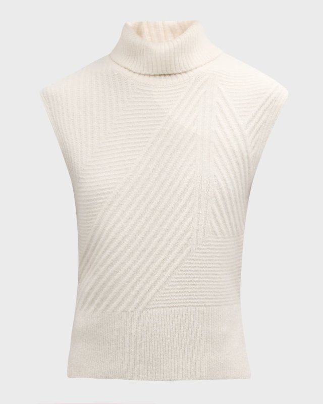 Aaron Alpaca Knit Sleeveless Turtleneck Sweat