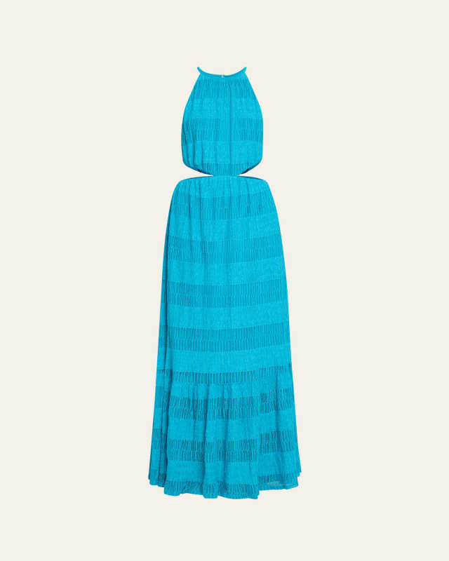 Halter Cutout Maxi Dress
