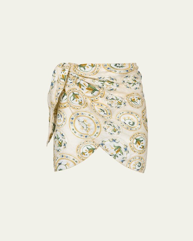 Agustina Menaje Wrap Mini Skirt