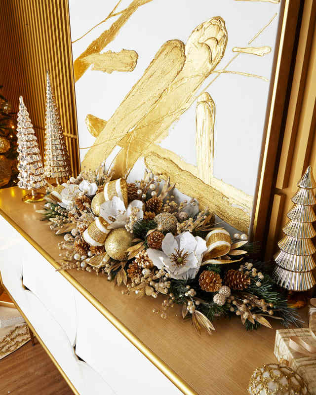 46" Gold Christmas Mantle Garland