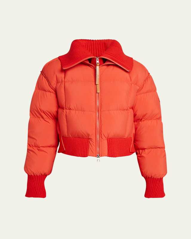 Jadeite Puffer Bomber Jacket