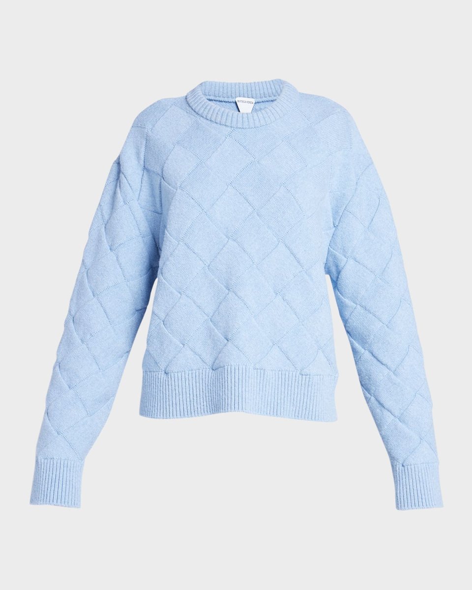 Braided Knit Wool Sweater