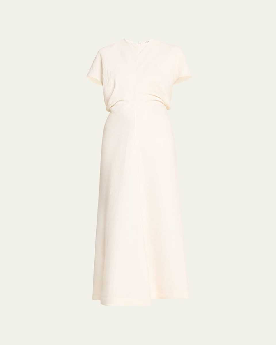 Crinkle Slouch Waist Dress