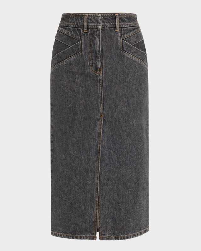 Clarysse Faded Denim Midi Dress