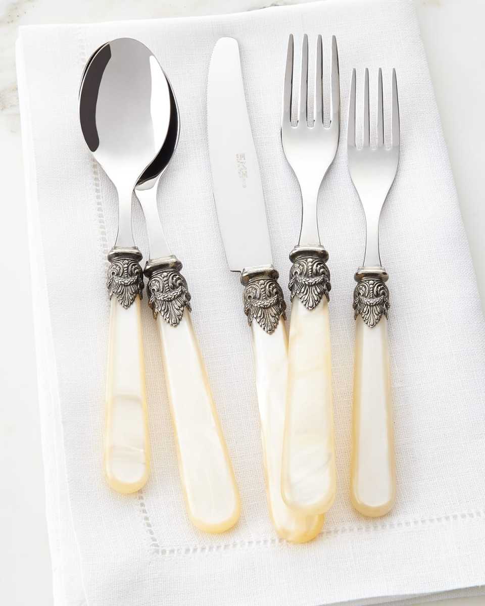 Napoleon 20-Piece Flatware Set, Ivory Pearl