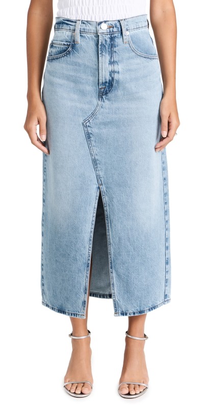FRAME The Midaxi Skirt Angled Seam Baines