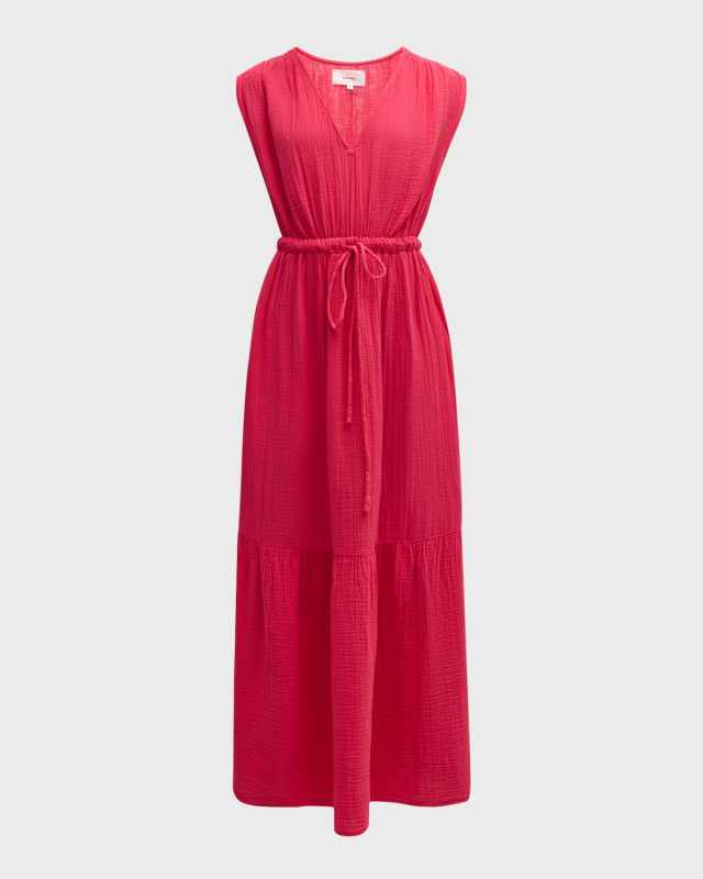 Rosalie Sleeveless Cotton Gauze Maxi Dress