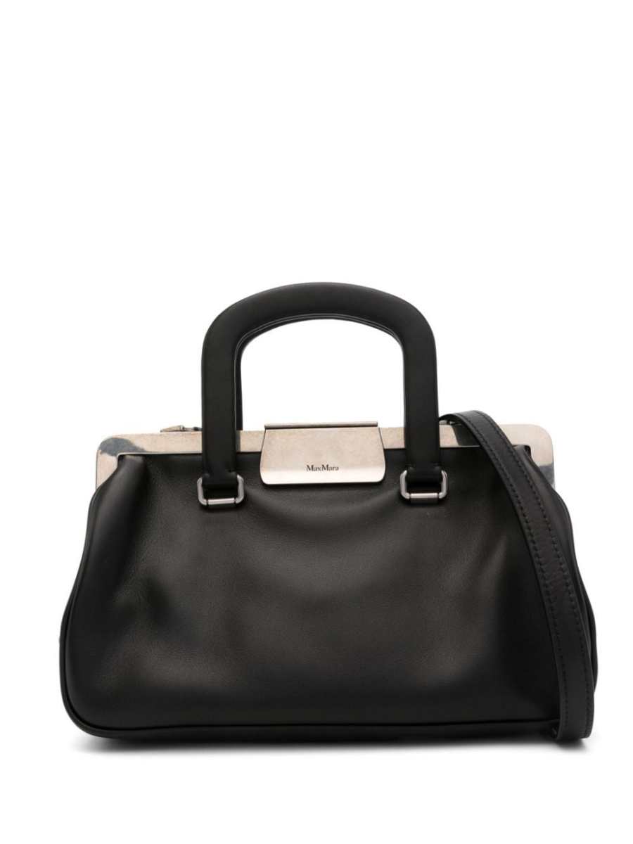 small leather tote bag