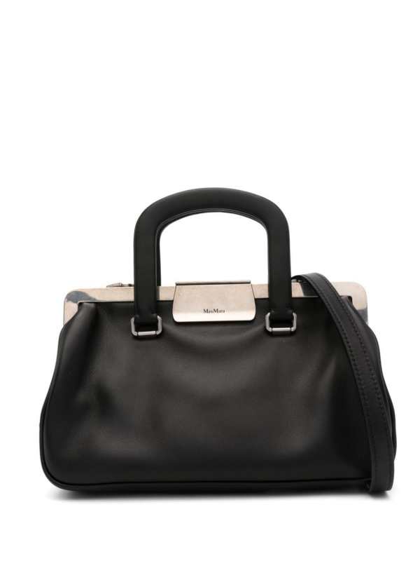 small leather tote bag