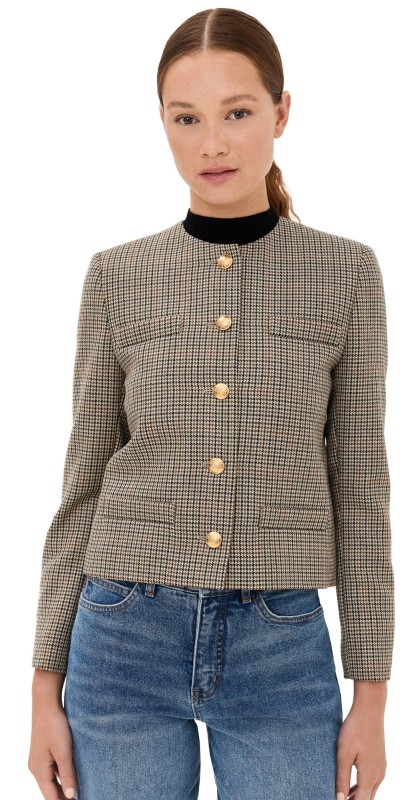 Nili Lotan Sloane Jacket Hunter Check