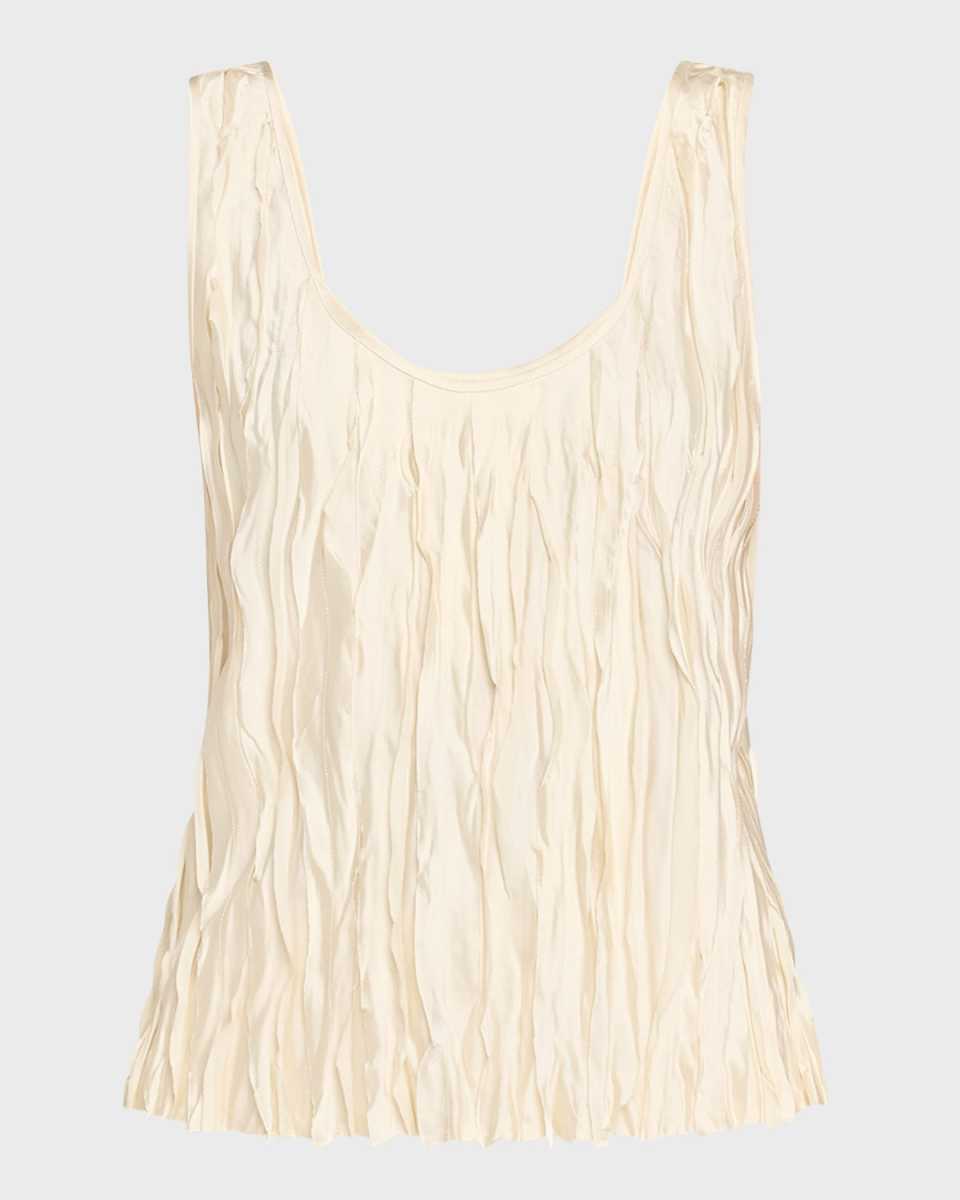 Crushed Bias-Strip Tank Top