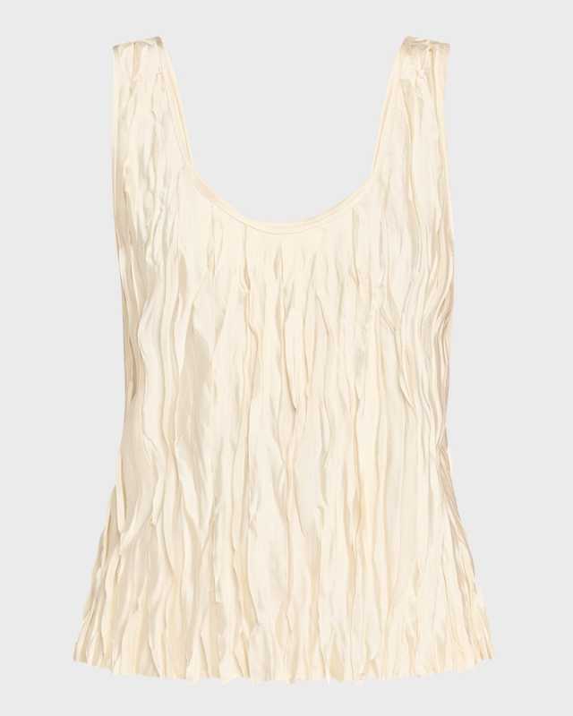 Crushed Bias-Strip Tank Top