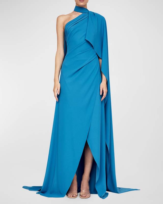 Claire Draped Cape Gown