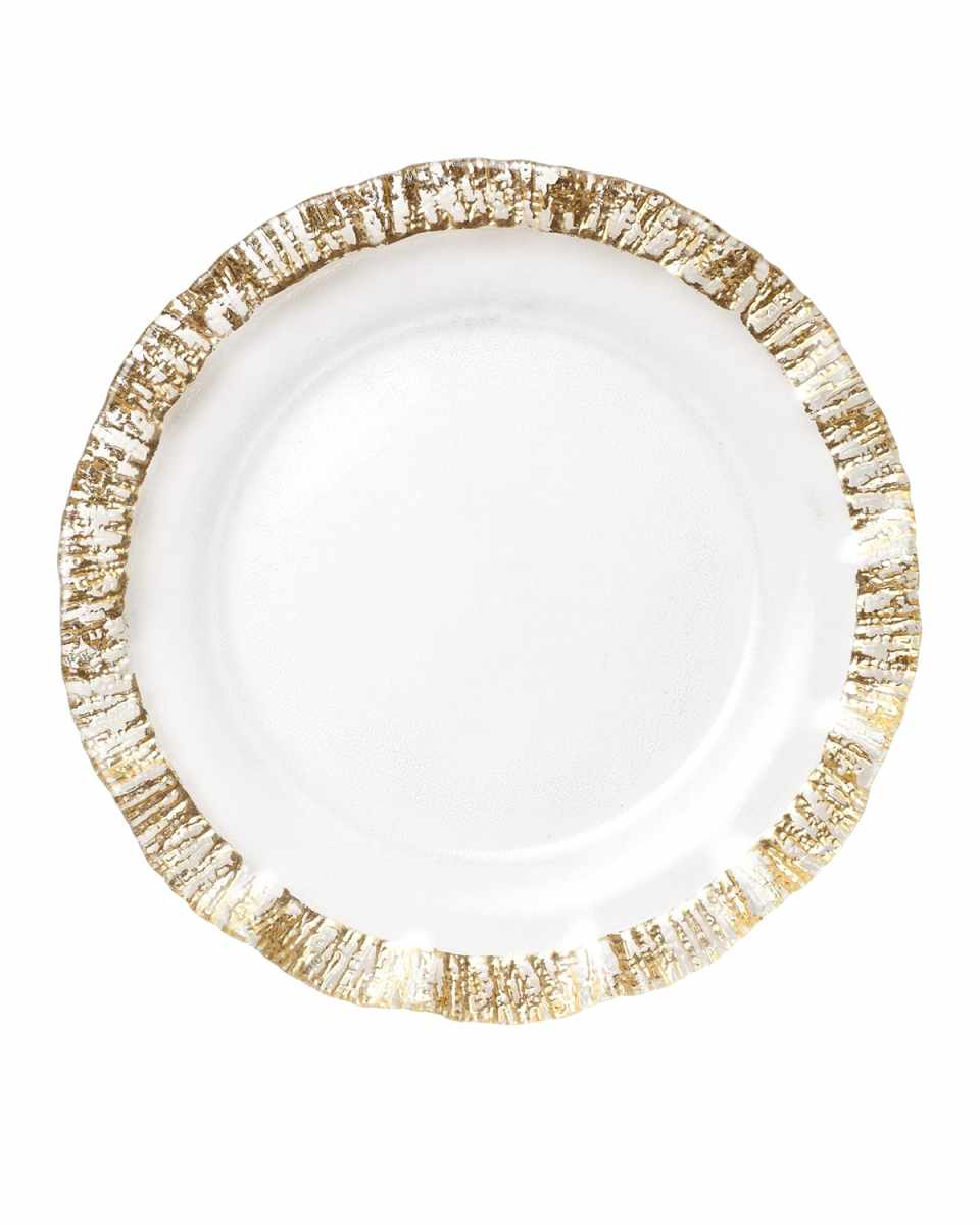 Rufolo Glass Charger, Gold