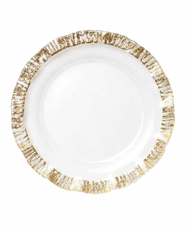 Rufolo Glass Charger, Gold