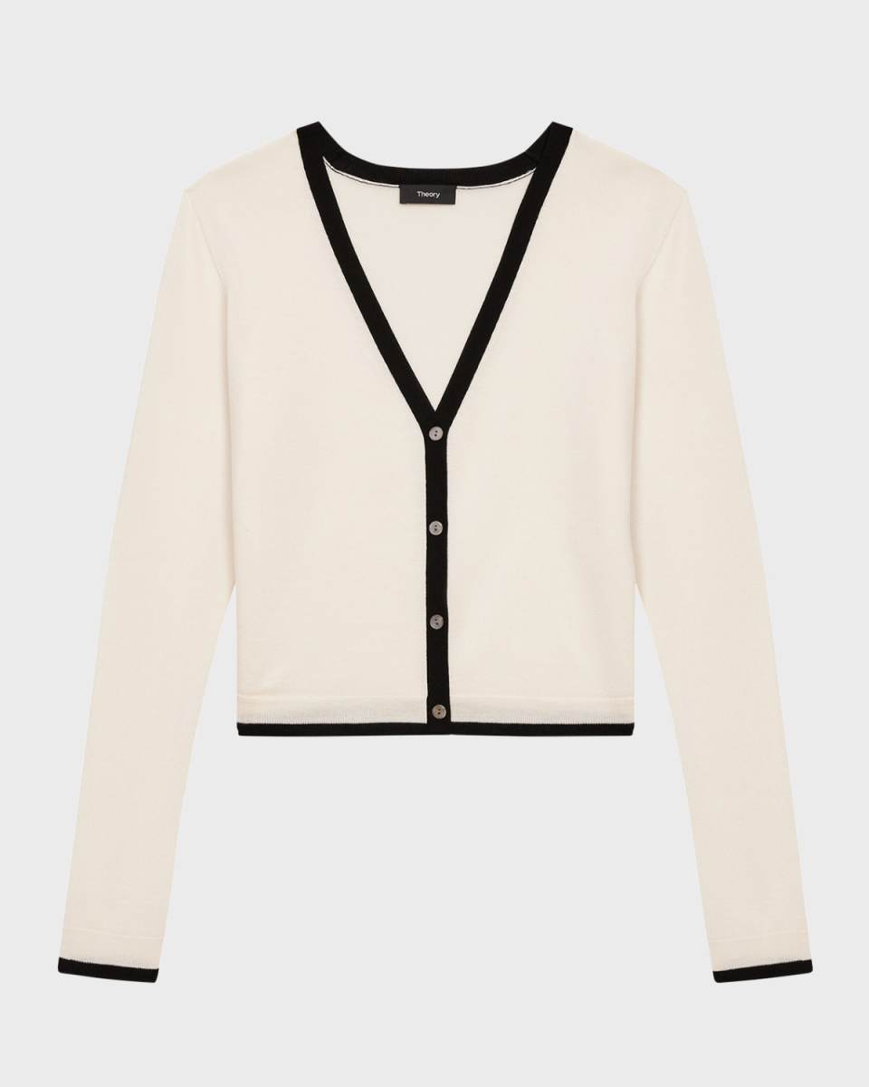 Neo Bering Tipped Wool-Blend Cardigan