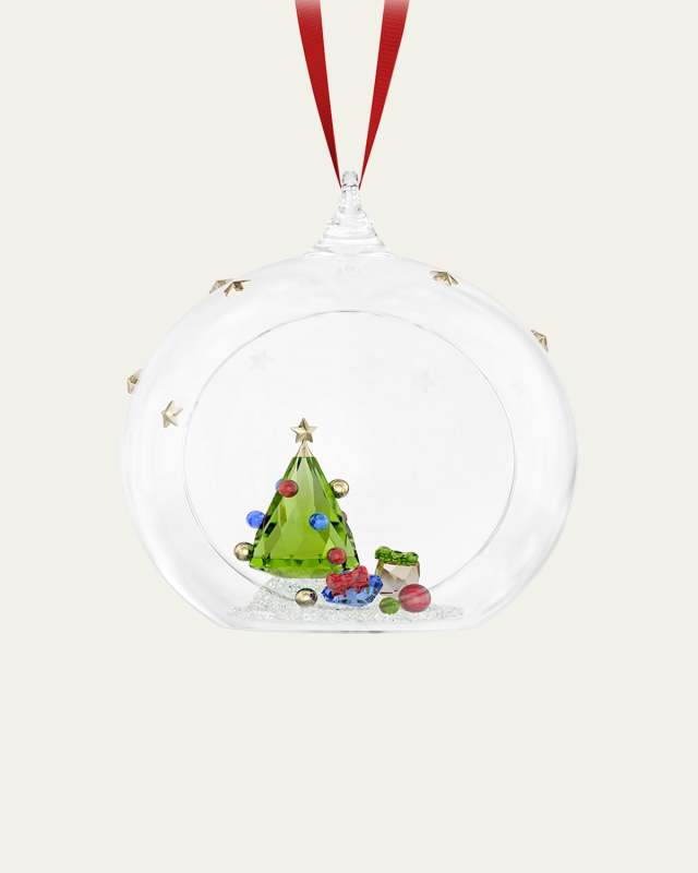 Holiday Cheers Tree and Gifts Ball Christmas Ornament