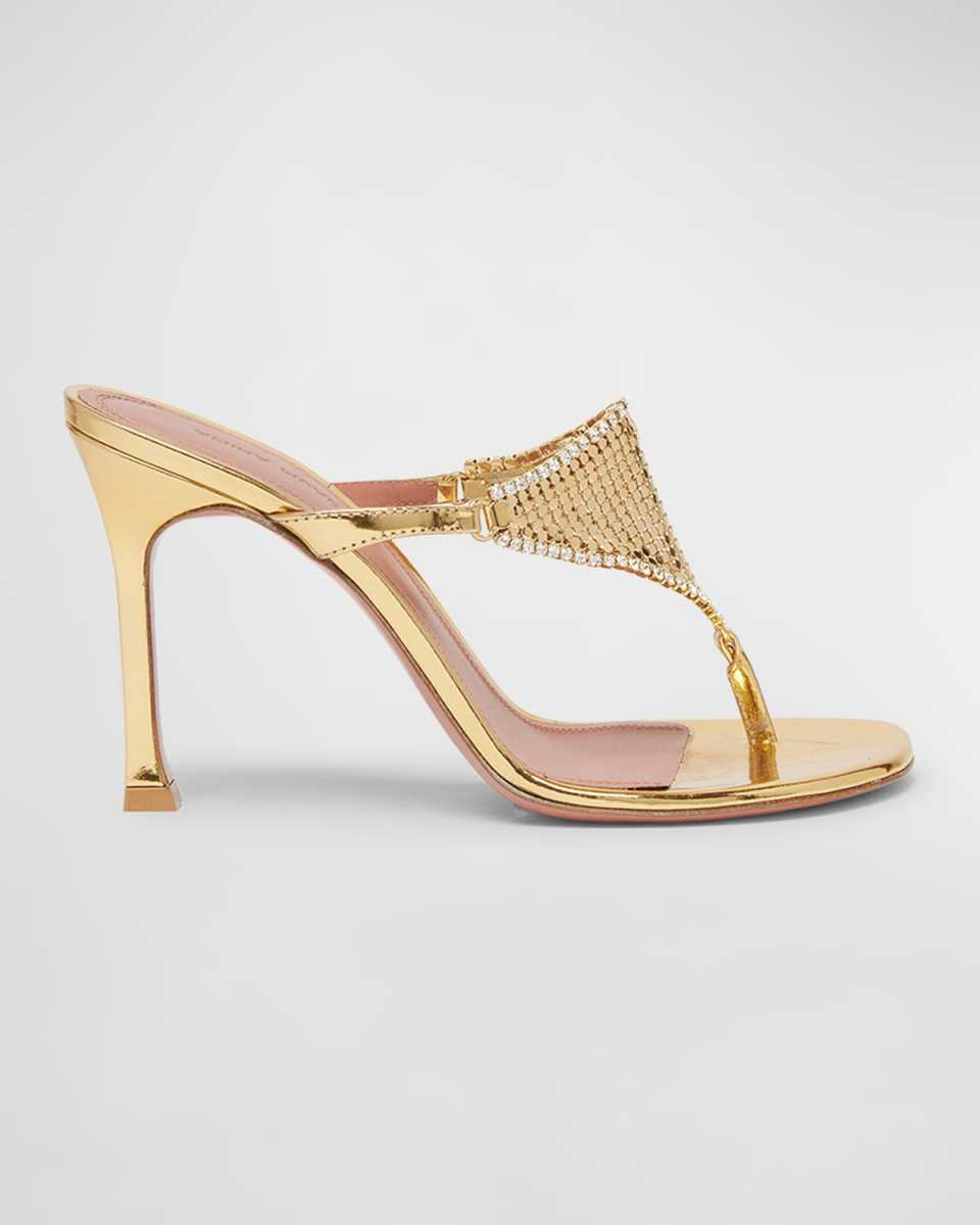 Cameron Mirror Mesh Thong Slide Sandals
