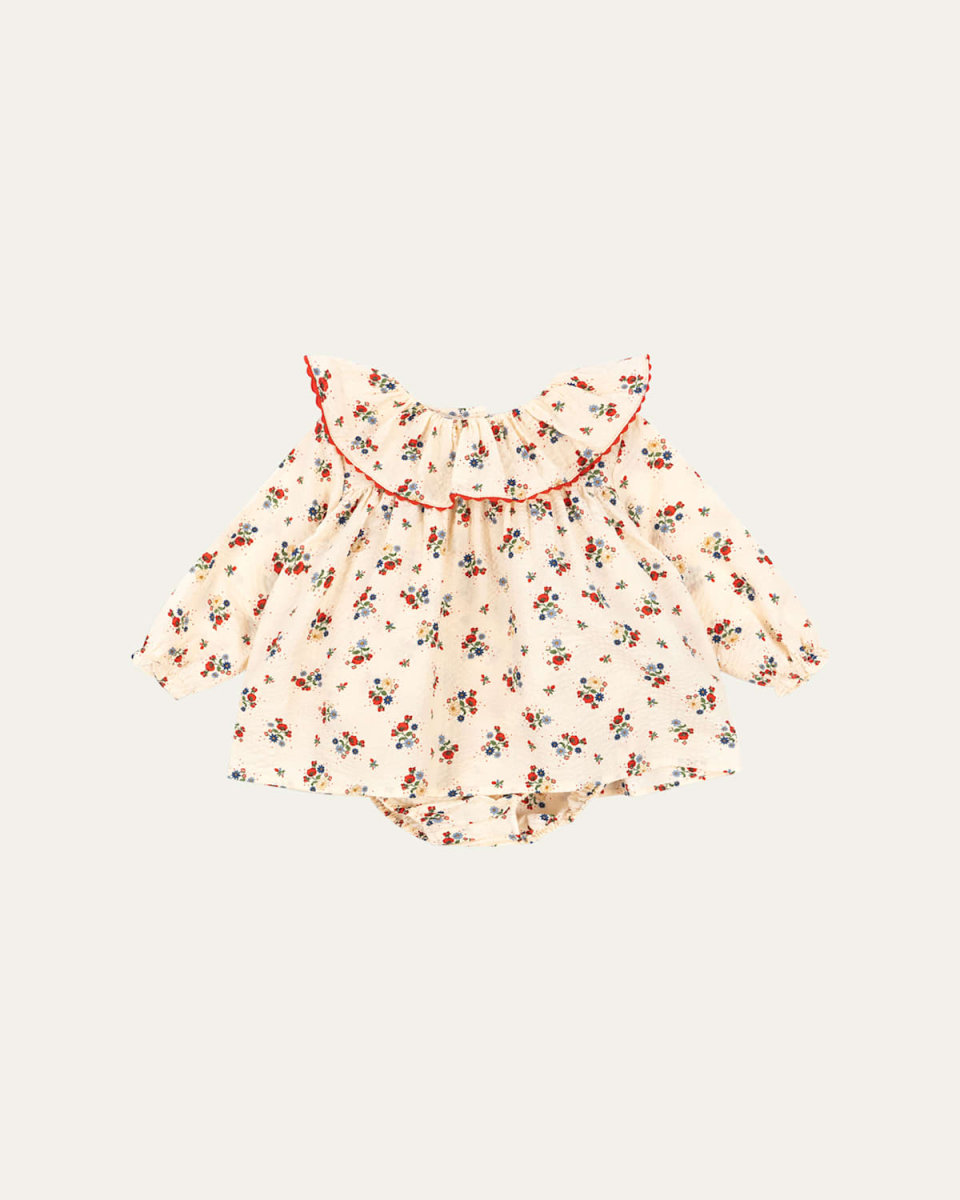 Girl's Bella Cherry-Print Dress, Size 6M-
