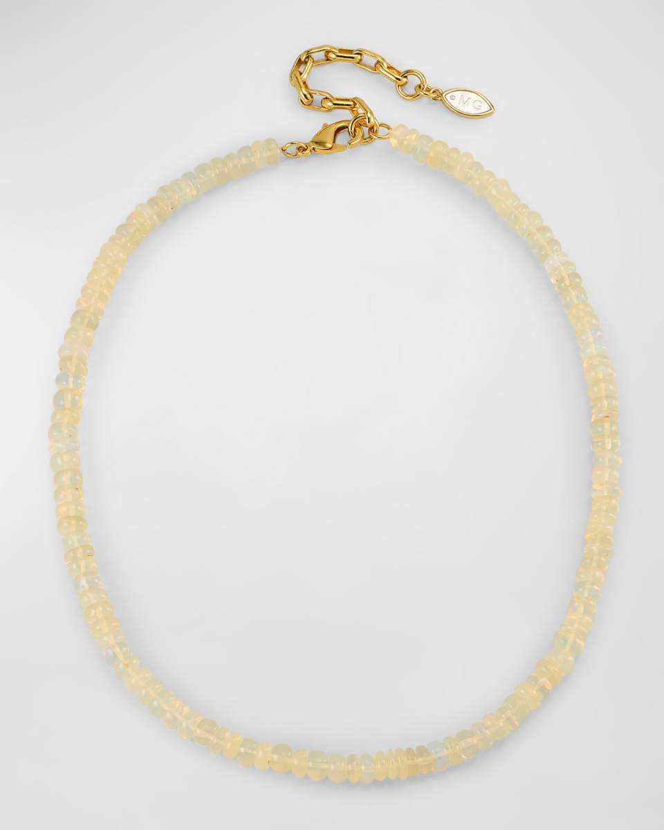 Alia Beaded Necklace, Opal