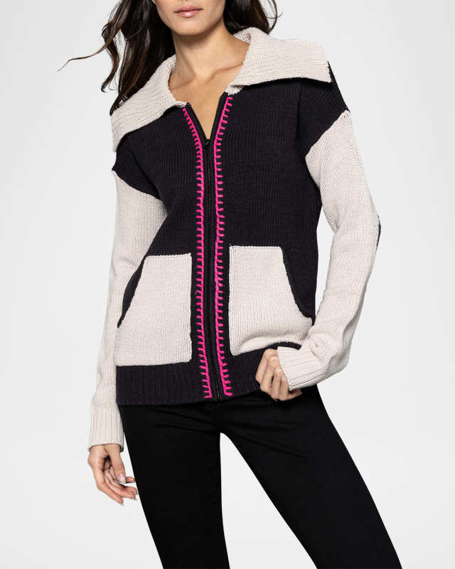 Undercover Love Colorblock Intarsia Jacket