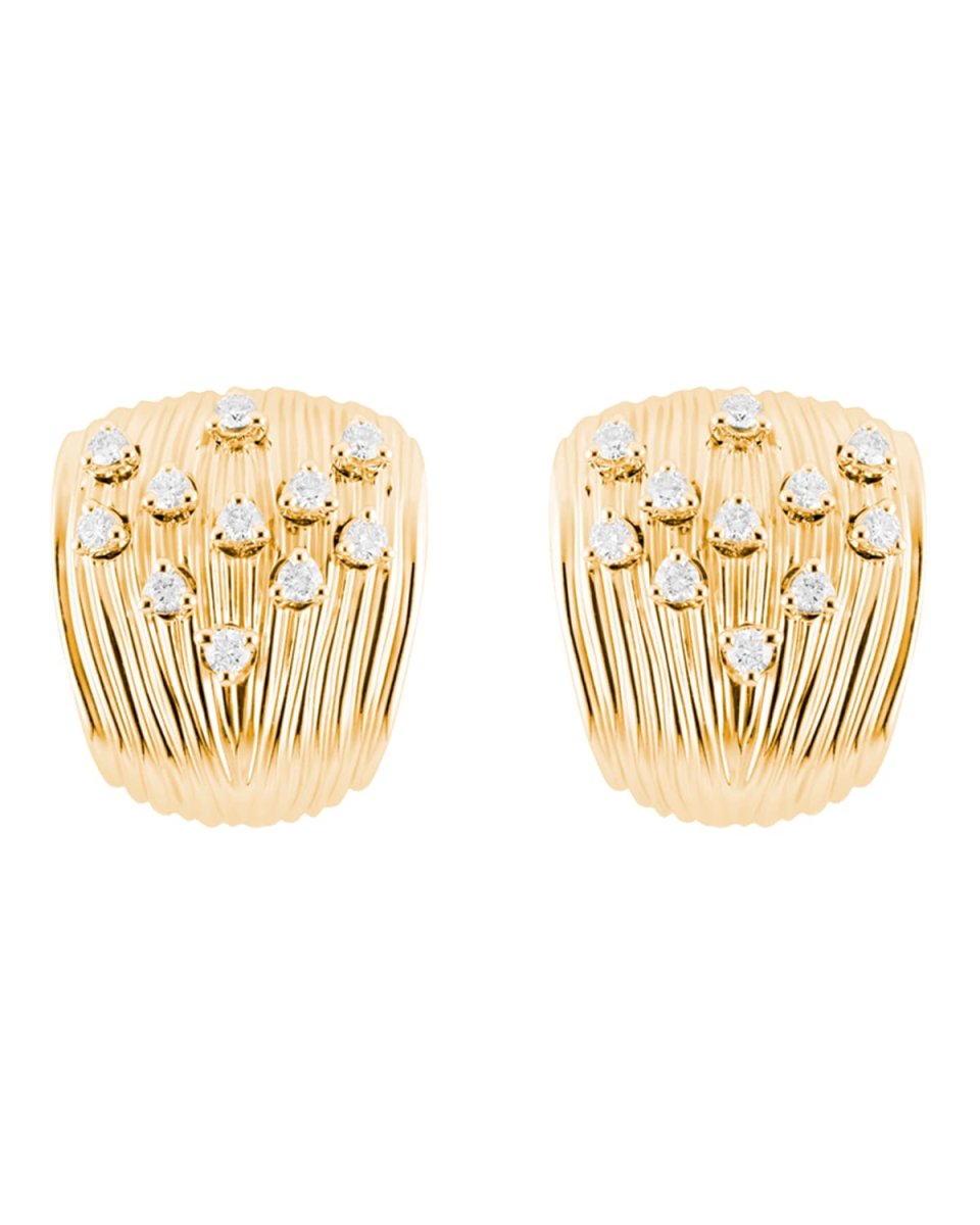 Bahia 18k Gold Scattered Diamond Earrings