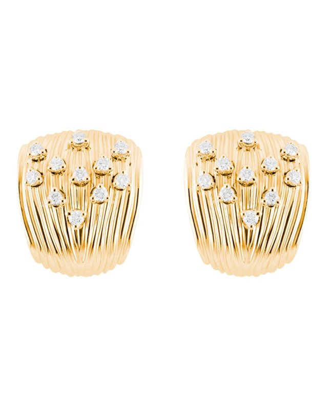 Bahia 18k Gold Scattered Diamond Earrings