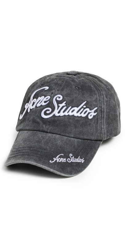 Acne Studios Carliy Tourist Cap Faded Black