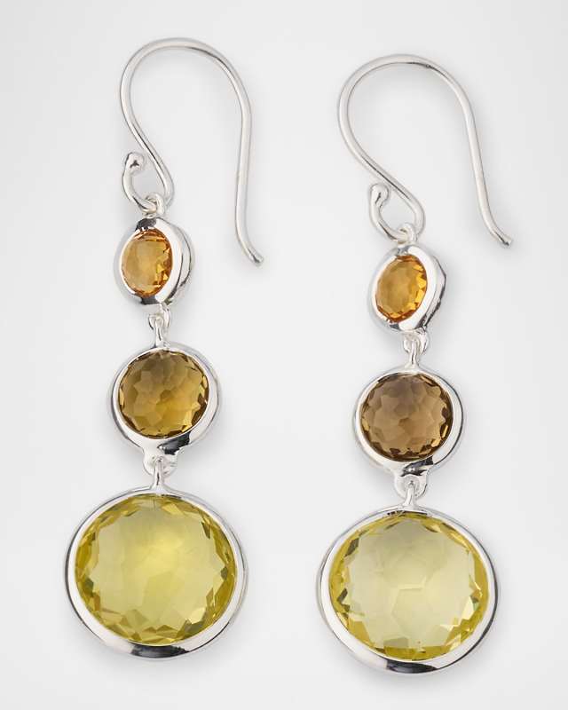 Lollipop Lollitini Girasole 3-Stone Drop Earrings in Sterling Silver